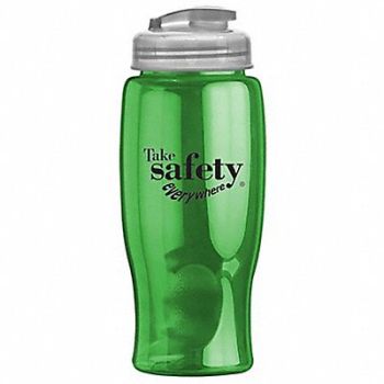 QUALITY RESOURCE GROUP Water Bottle 27oz. Green, 783XT8