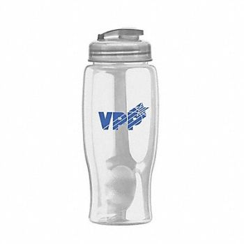 QUALITY RESOURCE GROUP Water Bottle 27oz. Clear, 783XT9