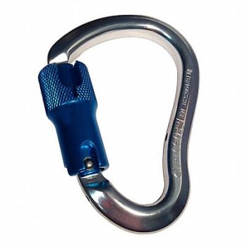 HONEYWELL MILLER Carabiner Silver Twist Lock 3600 lb, 784EX0