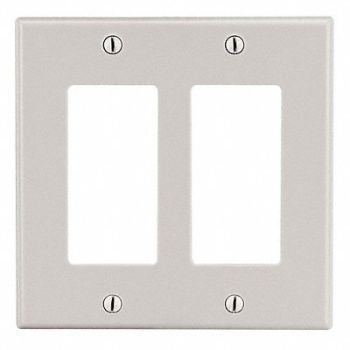 HUBBELL Rocker Wall Plate 2 Gangs Standard, 784FF5