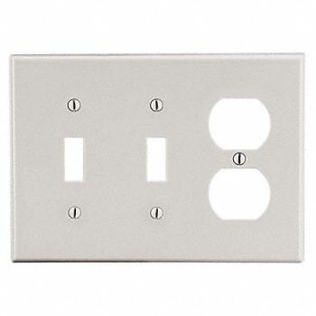 HUBBELL Toggle/Duplex Receptacle Wall Plate, 784FF8