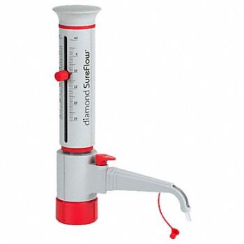 GLOBE SCIENTIFIC Bottle Top Dispenser 2.5 to 25 mL, 784GL5
