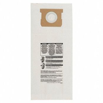 SHOP-VAC Vacuum Bags Non-Reusable Dry Paper PK3, 784HZ0