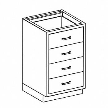 BLICKMAN Base Cabinet (4) Drawers 24 W, 784JZ2