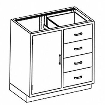 BLICKMAN Base Cabinet (4) Drawers and Compartment, 784JZ3