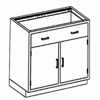 BLICKMAN Base Cabinet Drawer (2) Compartments, 784JZ4