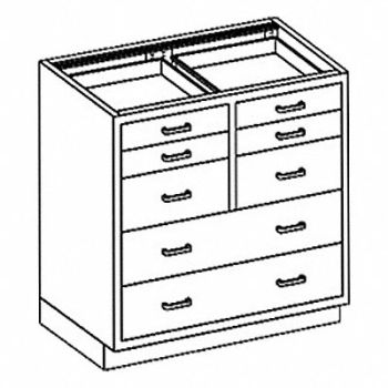 BLICKMAN Base Cabinet (8) Drawers 35 W, 784JZ5