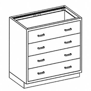 BLICKMAN Base Cabinet (4) Equal Drawers, 784K01
