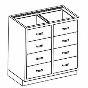 BLICKMAN Base Cabinet (8) Equal Drawers 35 W, 784K03