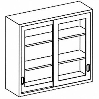 BLICKMAN Double Sliding Glass Door Wall Cabinet, 784K04