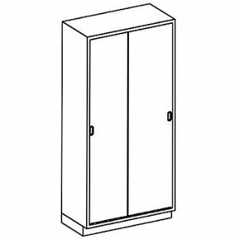 BLICKMAN Double Sliding Steel Door High Cabinet, 784K05