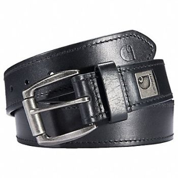 CARHARTT Roller Buckle Belt Black 54 L 1-1/2 W, 784NR5