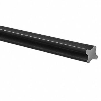 GRAINGER APPROVED K4804 Viton X Cord 1/2 CS 25 L 75A Black, 784V92