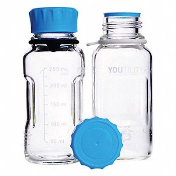 DURAN Bottle Glass 250 mL 8 oz PK4, 786DY5