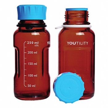 DURAN Bottle Glass 250 mL 8 oz PK4, 786DY9