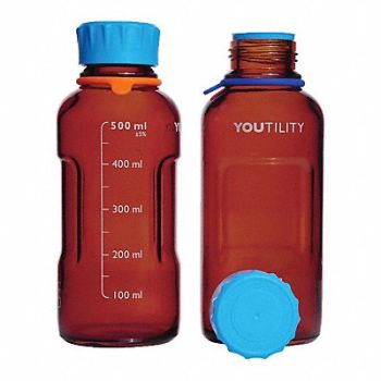 DURAN Bottle Glass 500 mL 17 oz PK4, 786DZ0