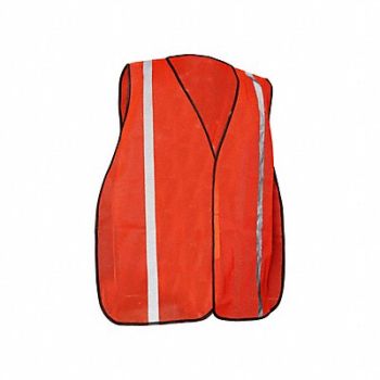 GRAINGER APPROVED Back Stp Vest Unrated Orange/Red 2XL/3, 786F33
