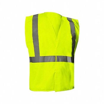 GRAINGER APPROVED Class 2 Lime Hook-and-Loop Solid Non, 786F57