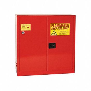 EAGLE Flammables Safety Cabinet Red, 786UY8