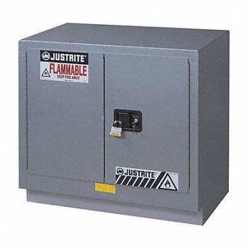 JUSTRITE Cabinet 23 gal Flammable Silver, 786V71