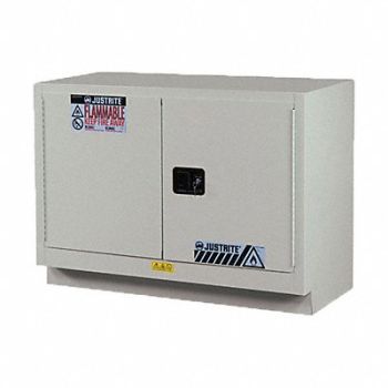 JUSTRITE Cabinet 23 gal Flammable Silver, 786V72