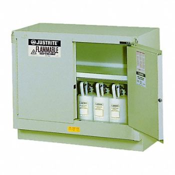 JUSTRITE Cabinet 31 gal Flammable Silver, 786V73