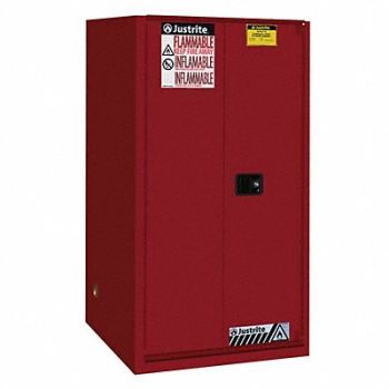 JUSTRITE Cabinet Steel 2 Shelves Red, 786V76