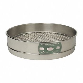 ADVANTECH Wire Cloth Laboratory Test Sieve Medium, 787A85