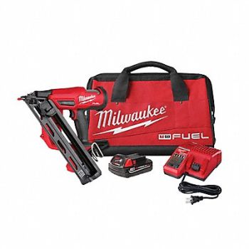 MILWAUKEE Nail Gun Kit Cordless For 15 ga Nail, 787D06