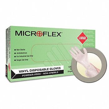 MICROFLEX Disposable Gloves Beaded Cuff PK100, 787ET4