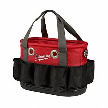 MILWAUKEE Bag Oval 24 Pockets Red/Black 10-3/8 H, 787LN7