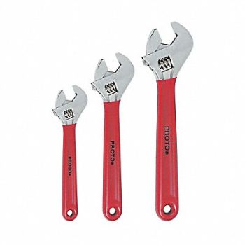 PROTO Adjustable Wrench Set 1-1/2 in Jaw Cap., 787P95