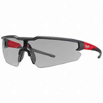 MILWAUKEE Safety Glasses Lens Gray Polycarbonate, 787UF9