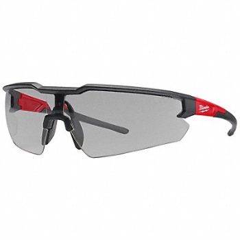 MILWAUKEE Safety Glasses Lens Gray Polycarbonate, 787UG0