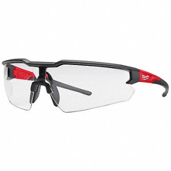 MILWAUKEE Safety Glasses Lens Clear Polycarbonate, 787UG2