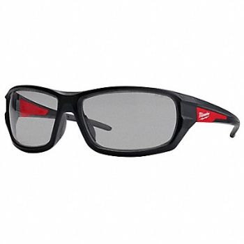 MILWAUKEE Safety Glasses Lens Gray Polycarbonate, 787UG6