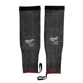 MILWAUKEE Cut-Resistant Sleeves Gray HPPE 16 PK12, 787UR2