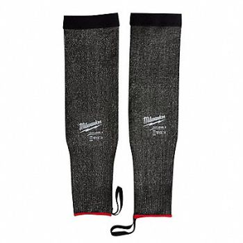 MILWAUKEE Cut-Resistant Sleeves Gray HPPE 18 PK12, 787UR4