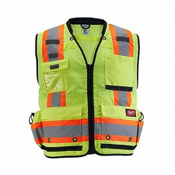 MILWAUKEE Safety Vest Polyester Yellow 4XL/5XL, 787V61