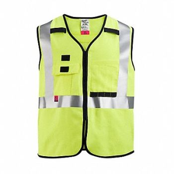 MILWAUKEE Safety Vest Polyester Yellow 4XL/5XL, 787V93