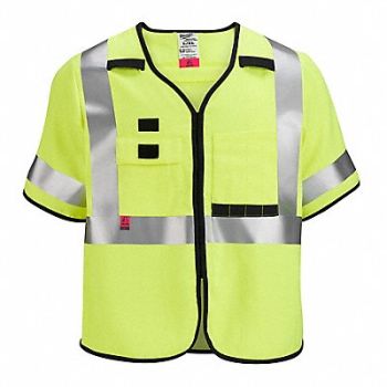 MILWAUKEE Safety Vest Polyester Yellow 4XL/5XL, 787VA1