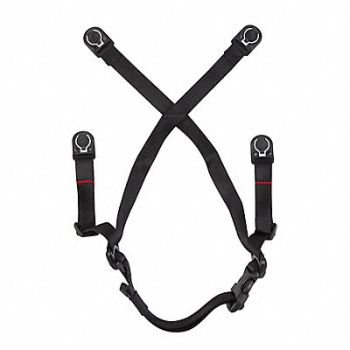 MILWAUKEE Helmet Chin Strap Nylon Black, 787VA6