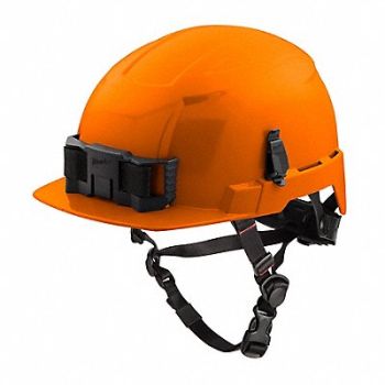MILWAUKEE Hard Hat Color Orange 6 1/2 to 8 1/2, 787VE7