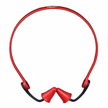 MILWAUKEE Banded Earplugs Color Red Universal, 787VJ7