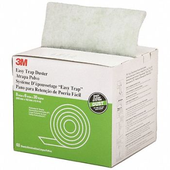 ABILITY ONE Dust Cloth 8 in L White, 31UG11
