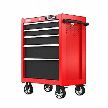 CRAFTSMAN Cabinets 5 Drawers 18 D 26 W Red, 792RA1