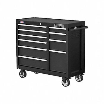 CRAFTSMAN Cabinets 10 Drawers 18 D 41 W Black, 792RA5