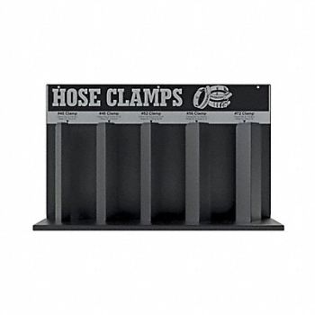 DURHAM MFG Hose Clamp Rack 5 Loop Blk, 792XZ5