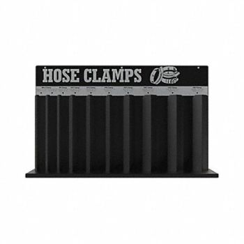 DURHAM MFG Hose Clamp Rack 10 Loop Blk, 792XZ6