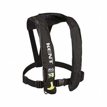 KENT SAFETY Life Jacket Belt Buckle Zipper Black, 792Y04